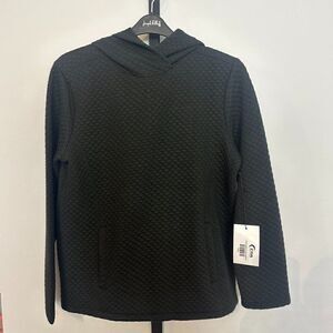 𝅺nwt Zyia Active Black Quilted Pocket Hoodie Size L